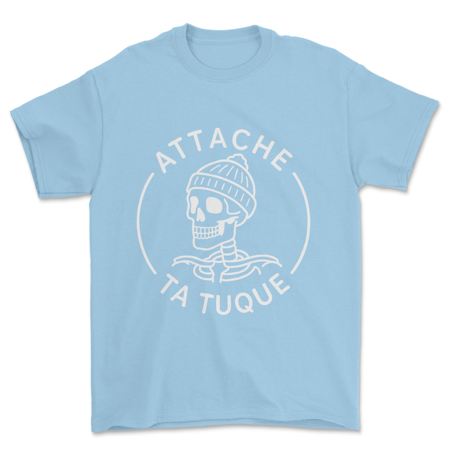 Attache ta tuque (white print) - Tee