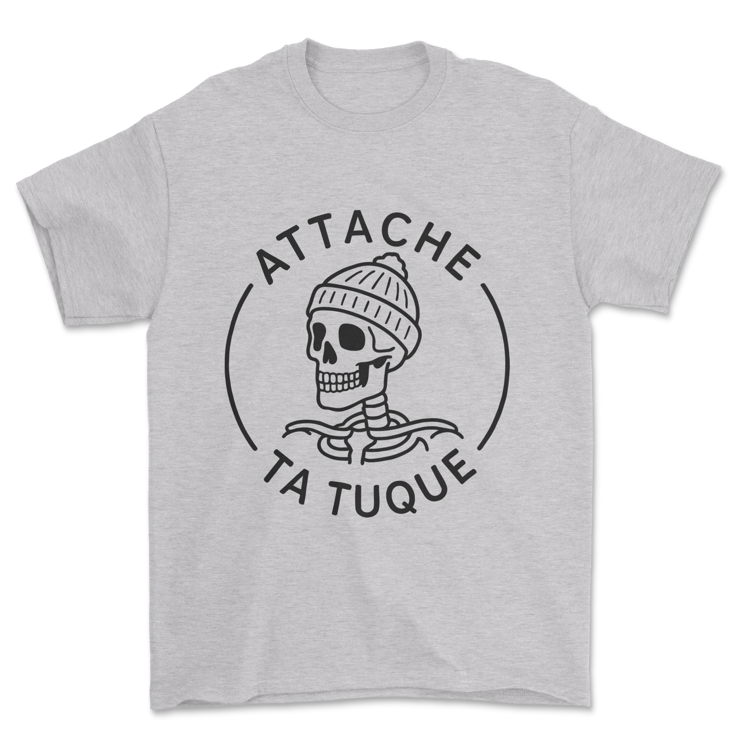 Attache ta tuque (black print) - Tee