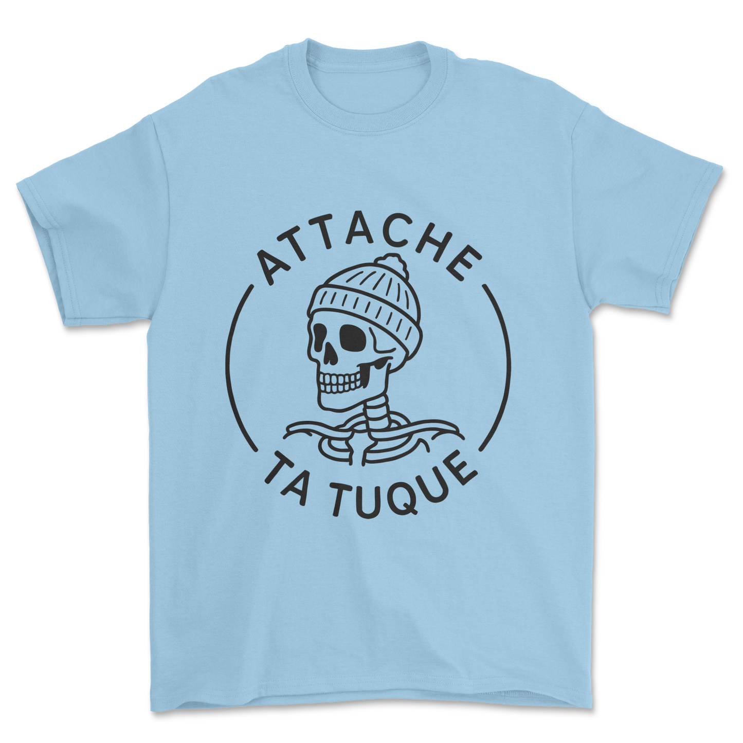 Attache ta tuque (black print) - Tee