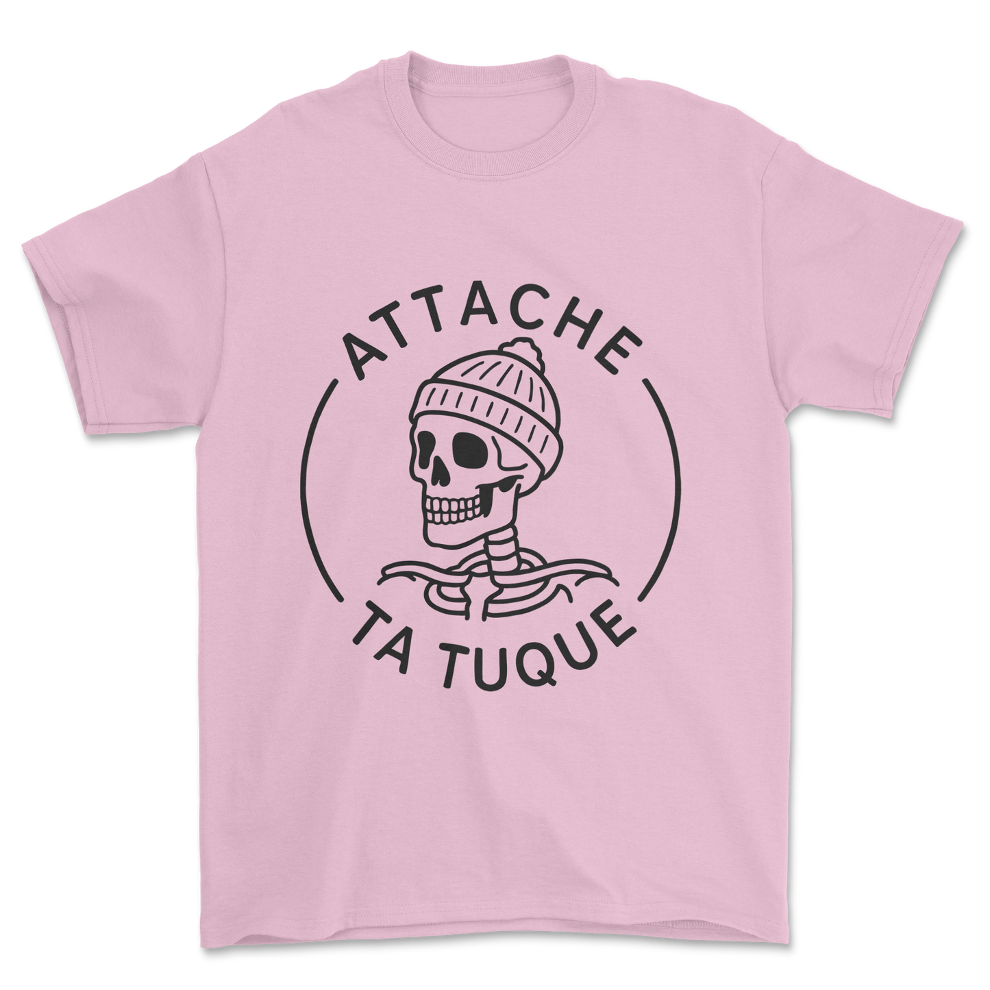 Attache ta tuque (black print) - Tee