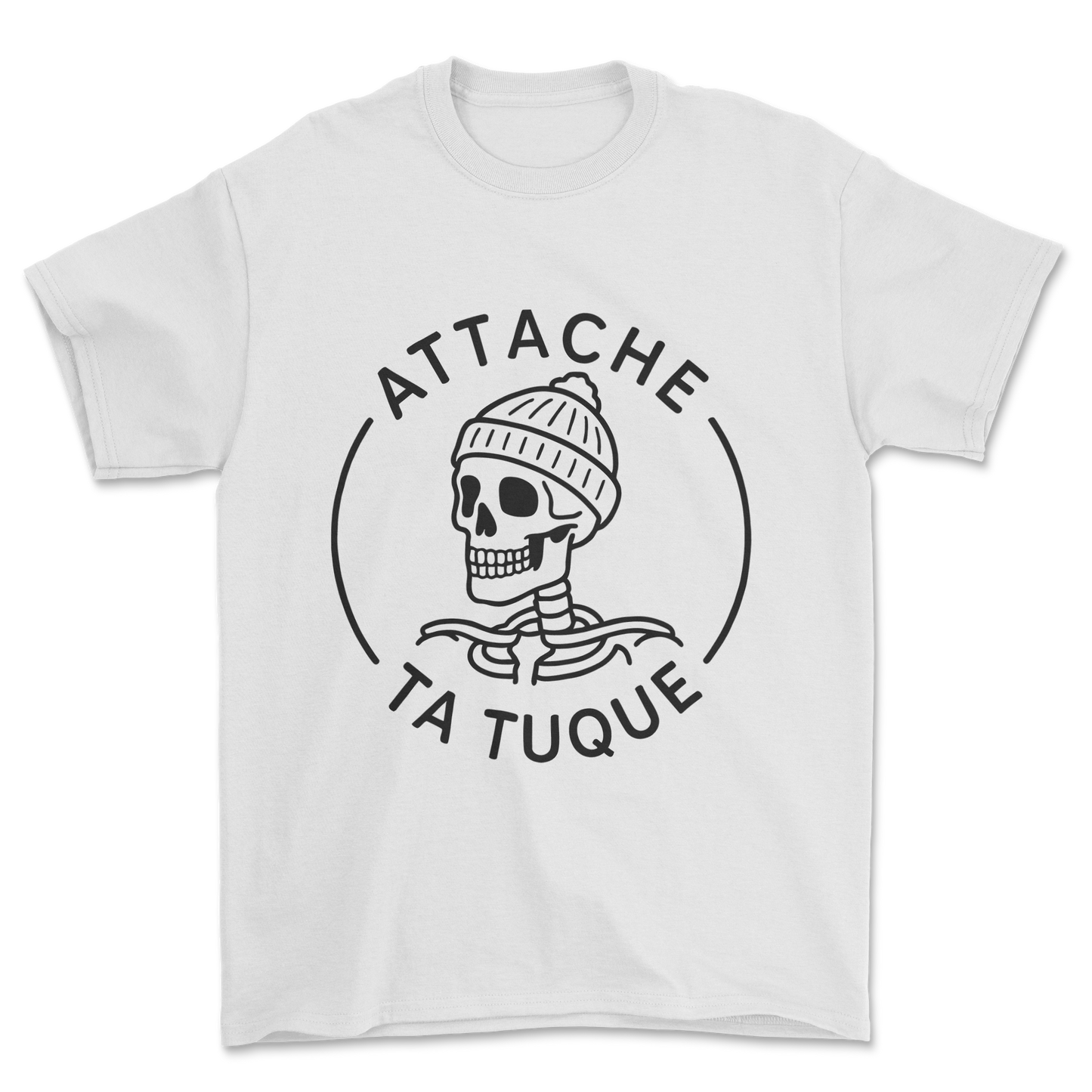Attache ta tuque (black print) - Tee