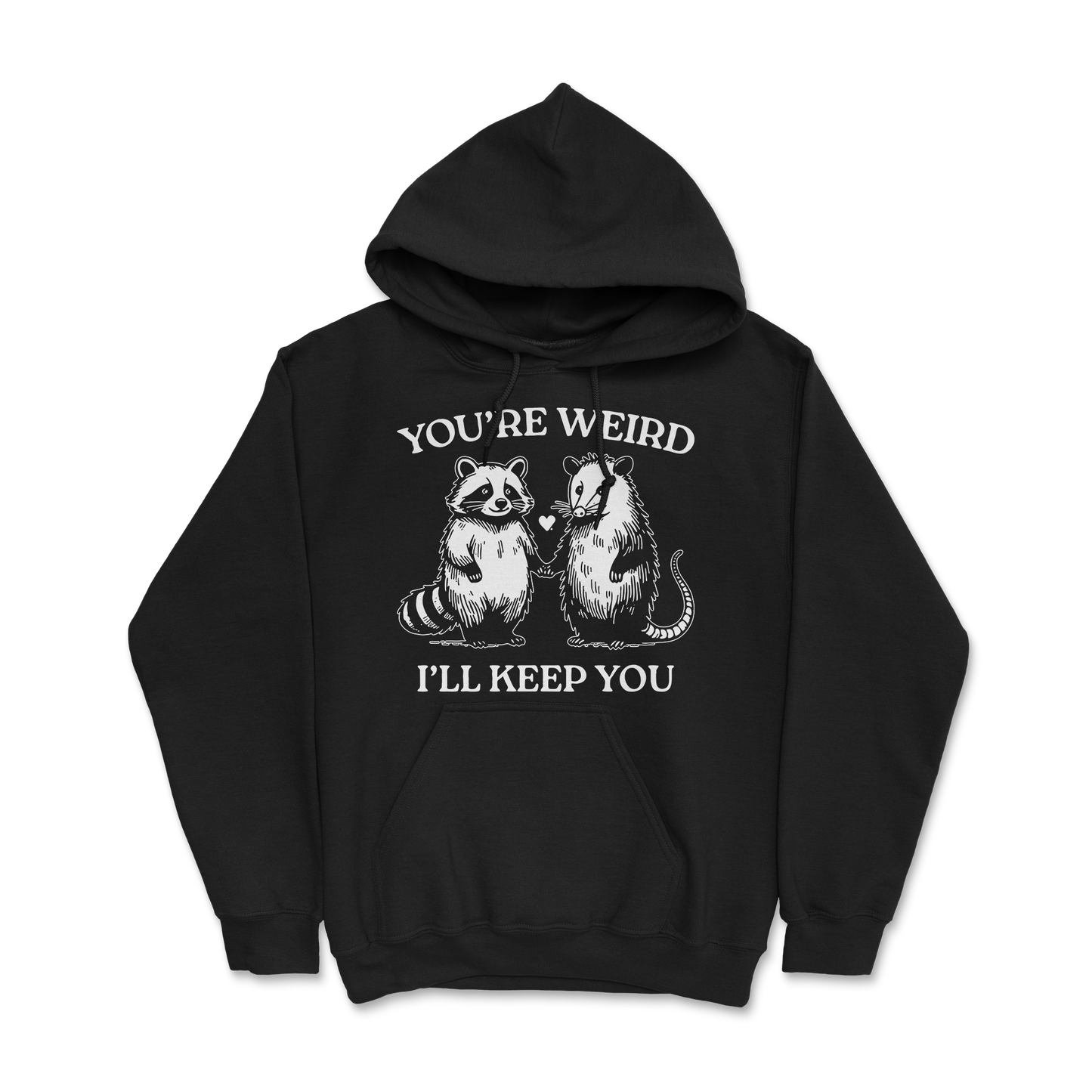 Sweat à capuche 85 % coton (blanc)