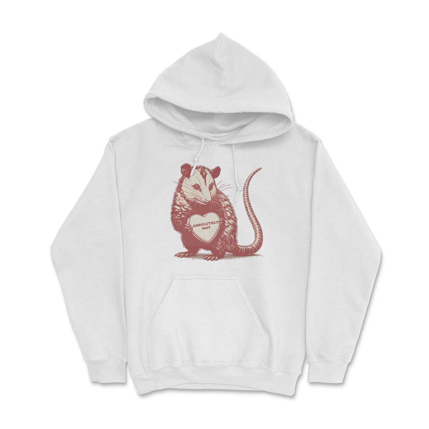 Sweat à capuche 85 % coton (blanc)