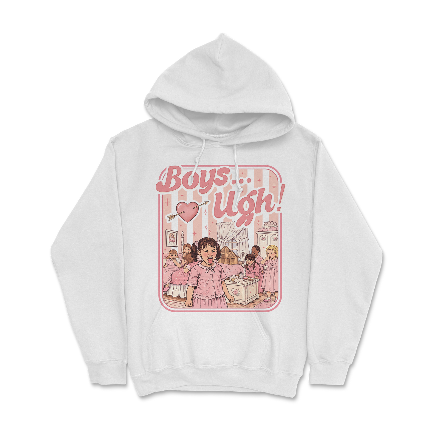 Sweat à capuche 85 % coton (blanc)