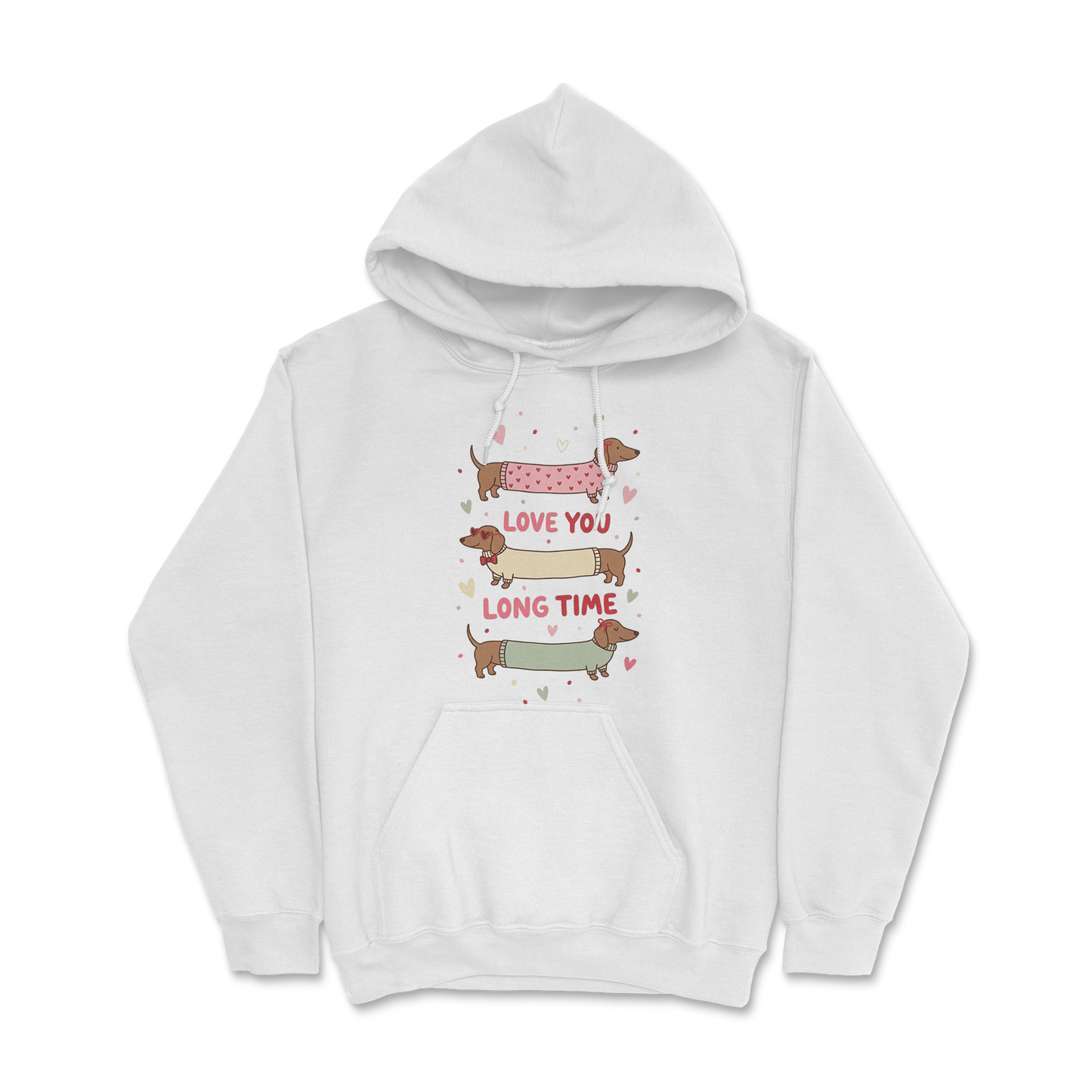 Sweat à capuche 85 % coton (blanc)