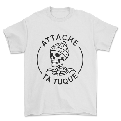 Attache ta tuque (black print) - Tee