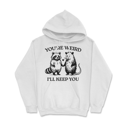 Sweat à capuche 85 % coton (blanc)